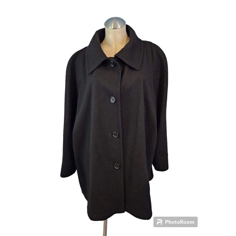 Forecaster of Boston Size 22W Black Wool Dress Coat
